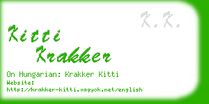 kitti krakker business card
